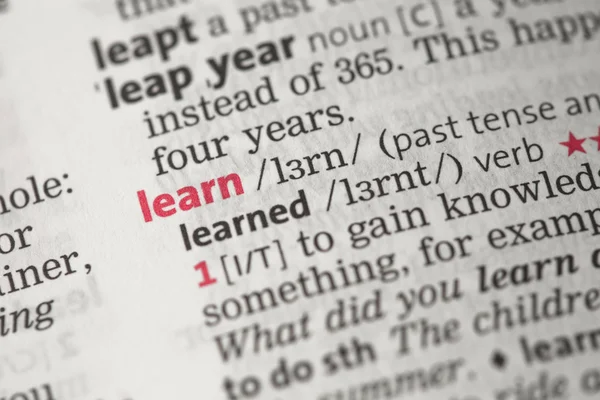 Aprender definição — Fotografia de Stock