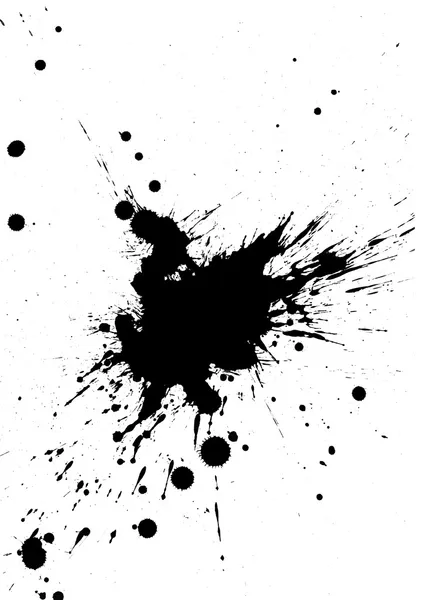 Black paint splatter — Stock Photo, Image