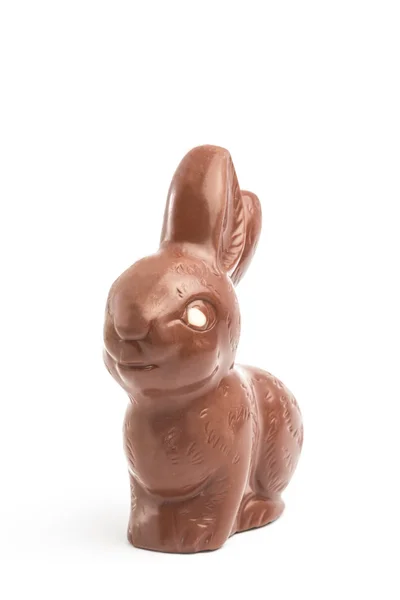 Milk chocolate bunny with white chocolate eye — Stock Photo, Image