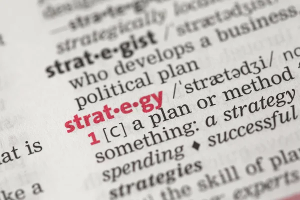 Definicja strategii — Zdjęcie stockowe