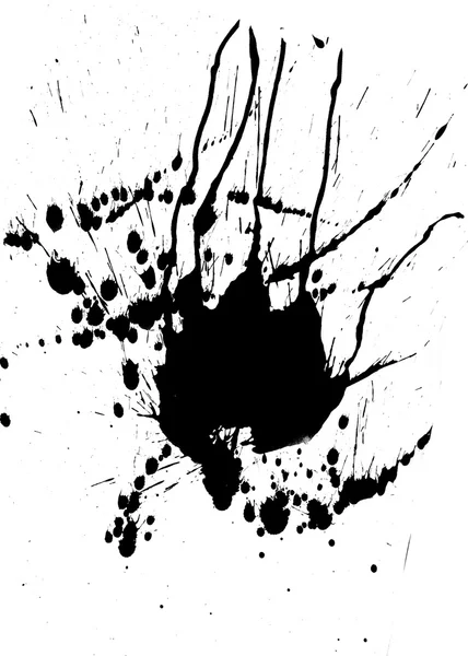 Black paint splash and blobs — Stock Photo, Image