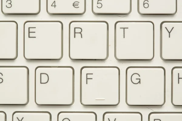Початкові літери на клавіатурі крупним планом — стокове фото