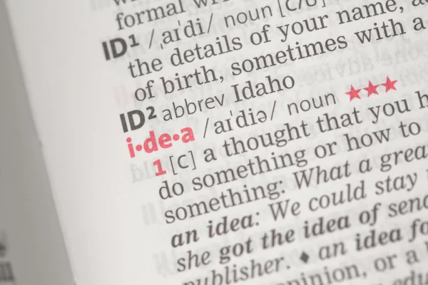 Idea definition — Stock Photo, Image