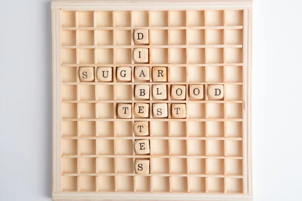 Words relating to diabetes on board game — Stock Photo, Image