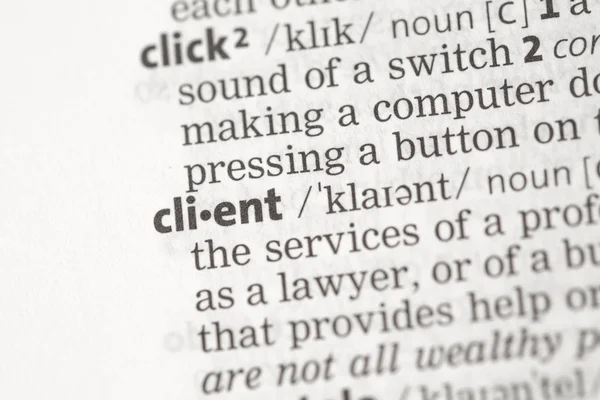 Client definition — Stock Photo, Image