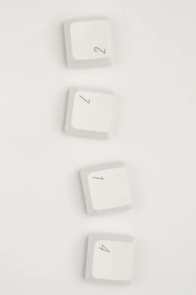 Quattro tasti di numero di tastiera — Foto Stock
