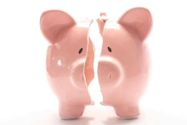 Piggy bank gebroken — Stockfoto