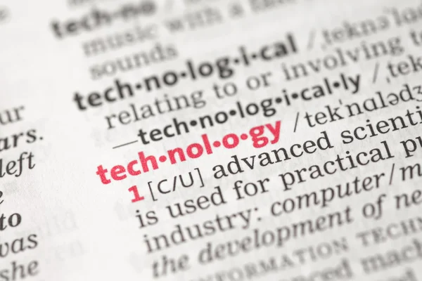 Technology definition — Stock Photo, Image