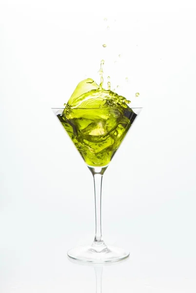 Cocktail glass with yellow alcohol — Stock Photo, Image