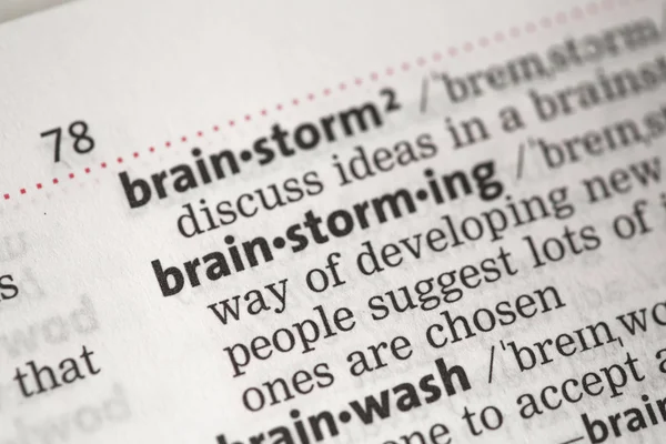 Definizione di brainstorming — Foto Stock