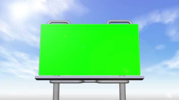 广告牌和迹象提出色度键空格 — 图库视频影像