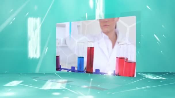 Montaje de ciencia y química — Vídeos de Stock
