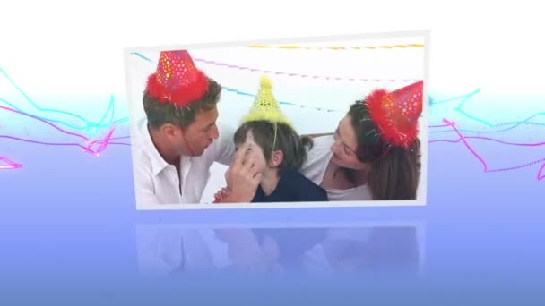 Születésnapi ünnepségek montázs — Stock videók