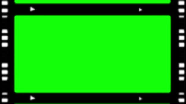 クロマ キー スペースを示す映画ストリップ — ストック動画