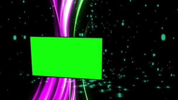 Montage of green screens with abstract background — Stock Video