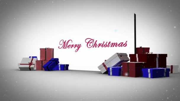 Buon Natale con felice anno nuovo animazione — Video Stock