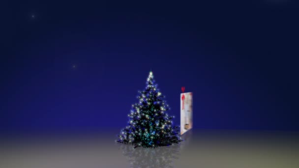 Christmas tree animation with — Stock Video