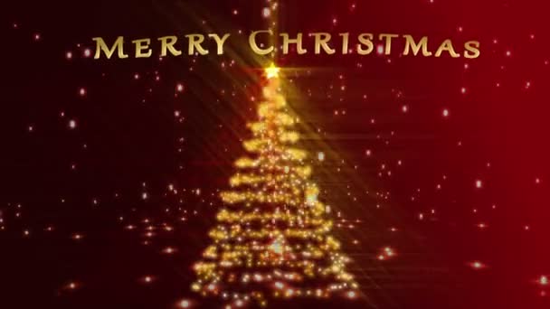 Albero di Natale e animazione familiare — Video Stock