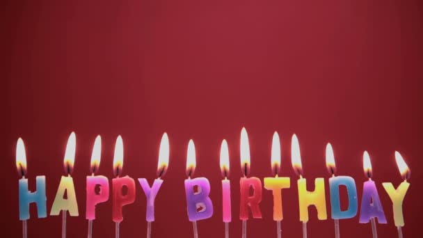 Feliz cumpleaños velas — Vídeos de Stock