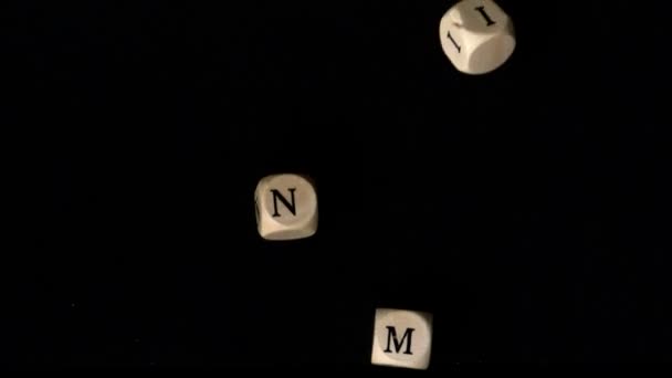 Economia dice falling together — Stock Video