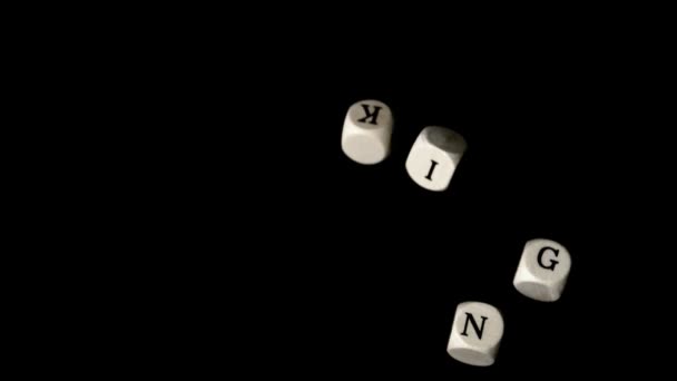 Smoking dice falling together — Stock Video