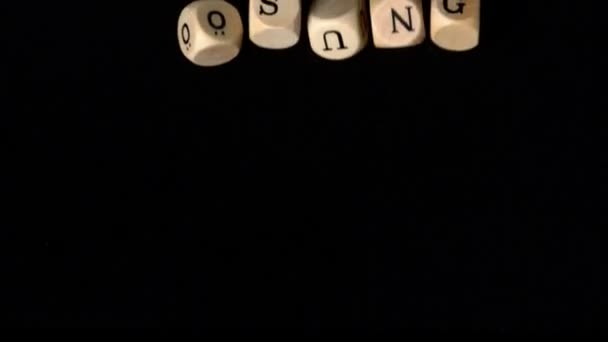 Losung dice falling together — Stock Video