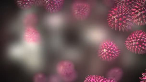 Virus rosa in movimento attraverso il sistema — Video Stock