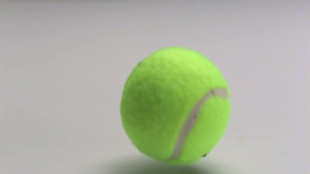 Pelota de tenis cayendo — Vídeos de Stock