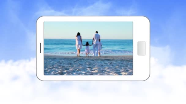 Vídeo de família durante as férias de verão — Vídeo de Stock