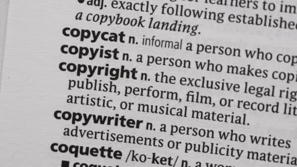 Copyright evidenziato in verde — Video Stock