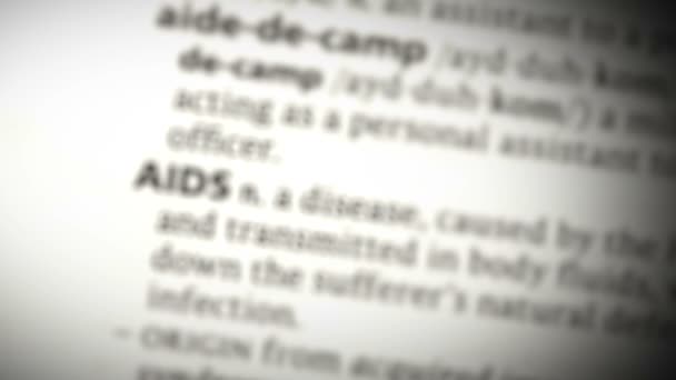 Enfoque en el sida — Vídeo de stock