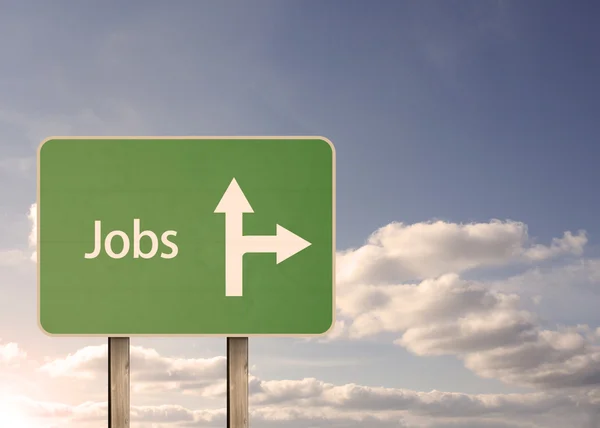 Jobs road sign — Stock Photo, Image