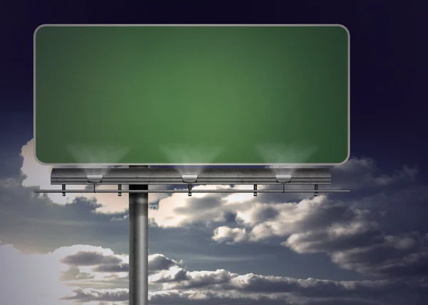 Üres zöld billboard — Stock Fotó