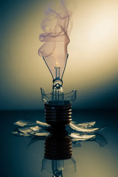 Broken light bulb