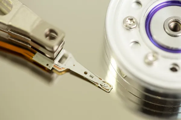 Extreme close up of a disk drive — Stock Photo, Image