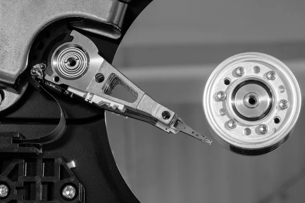 Close up of a spindle of disk drive — Stock Photo, Image