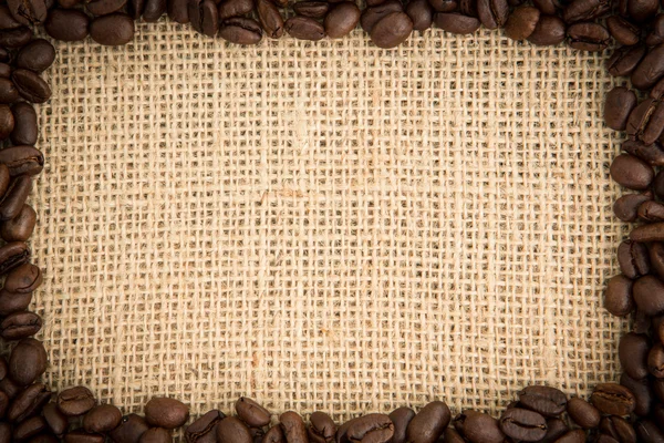 Frame of coffee beans — Stock Photo, Image