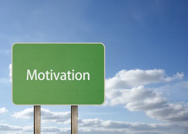 Motivation Vägmärke — Stockfoto