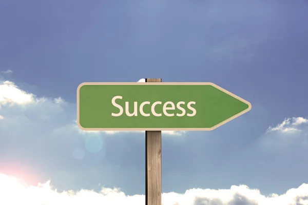 Sucess road sign — Stock Photo, Image