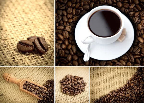 Kahve temsil eden çeşitli resimler — Stok fotoğraf