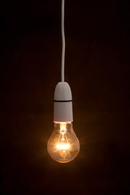 Bright light bulb turned on clipart