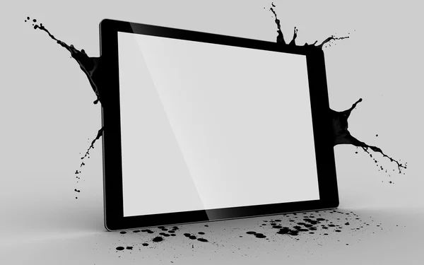 Computer tablet con schermo bianco — Foto Stock