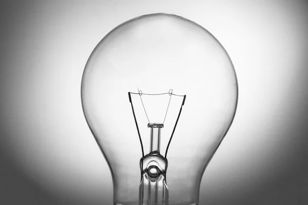 Close up of big clear light bulb — Stock Photo, Image