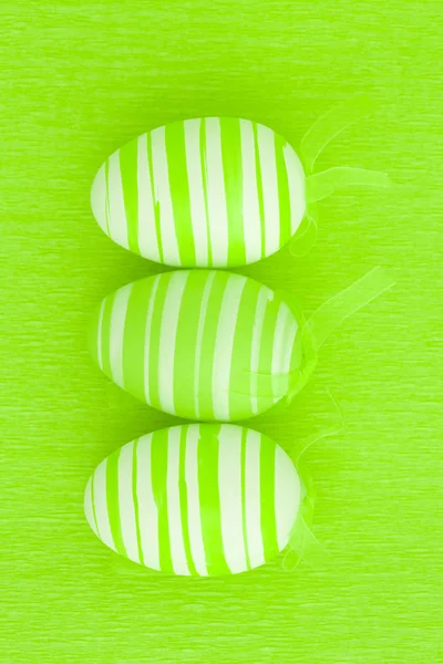 Three green easter eggs — Stock Photo, Image