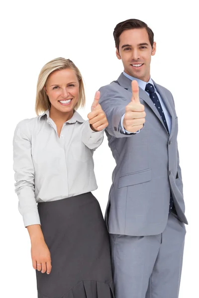 Business showing thumbs up — Stock Photo, Image