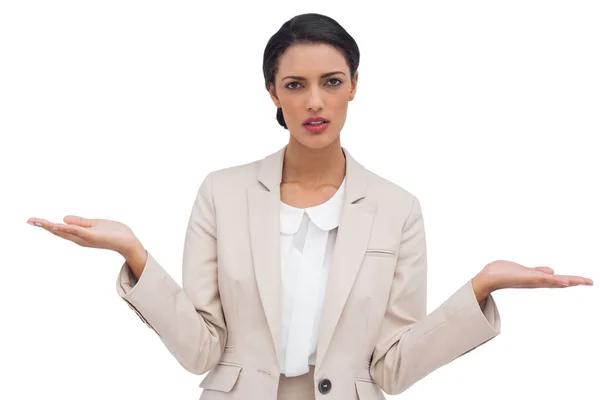 Confused attractive businesswoman — Stock Photo, Image