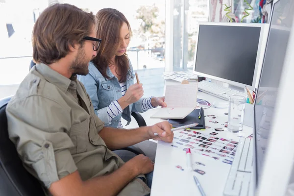 Photo editors working together — Stock Photo, Image