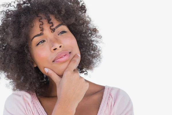 Pretty woman looking thoughtful — Stock Photo, Image