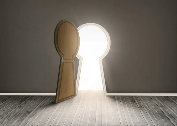 Keyhole shaped doorway — Stock Photo, Image