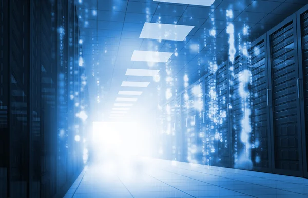 Matrix vallen in datacenter — Stockfoto